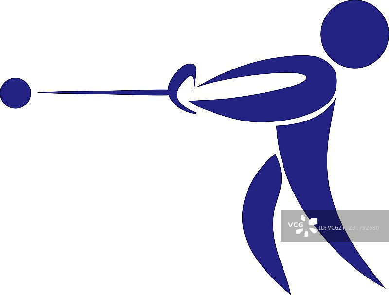 男子扔锤子图标图片素材