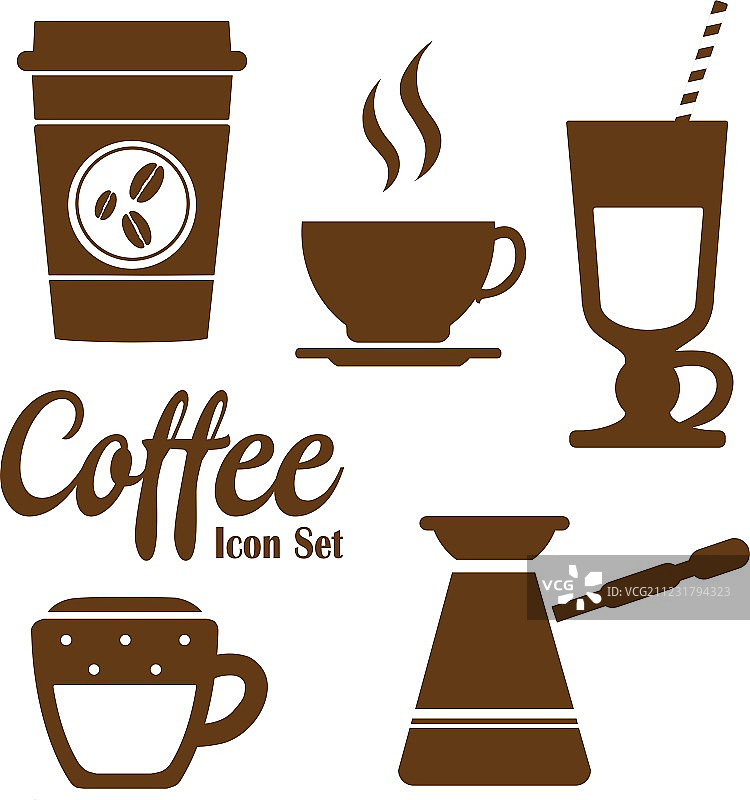 白色背景咖啡图标图片素材