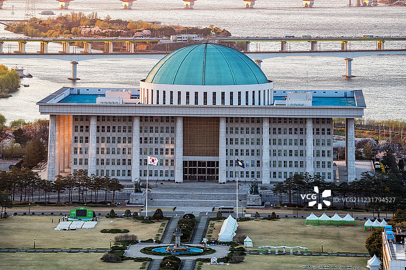 韩国国会议事堂鸟瞰图图片素材