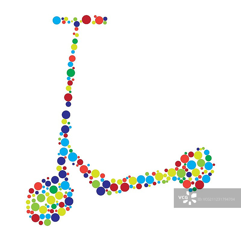 由点组成的滑板车图片素材