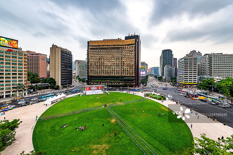 韩国首尔市政厅广场图片素材