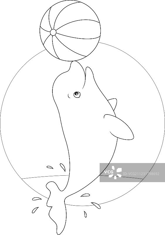 白鲸玩球图片素材