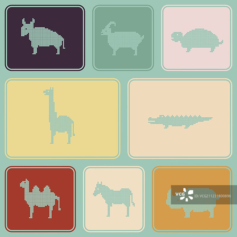 野生动物无缝背景图片素材