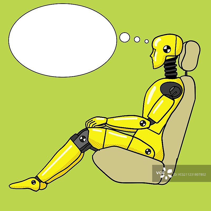 碰撞测试假人波普艺术风格图片素材