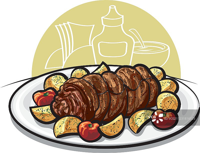 牛肉卷图片素材