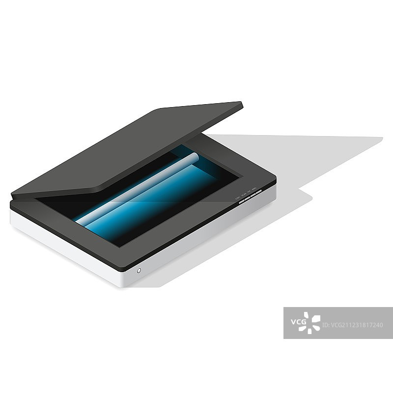 扫描仪2.5D图标图片素材