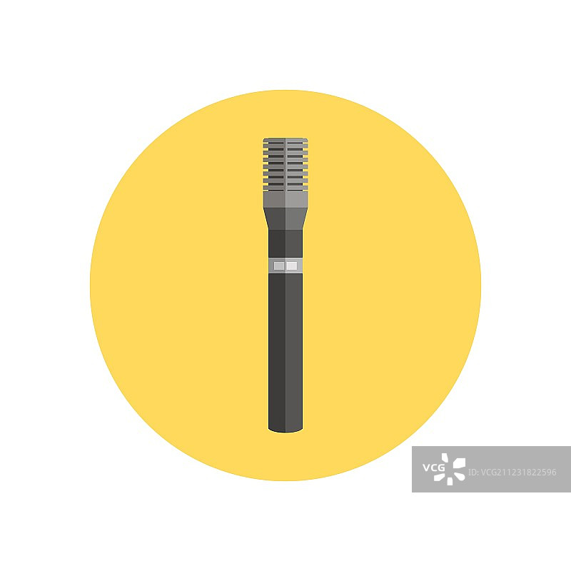 麦克风扁平设计隔离图片素材