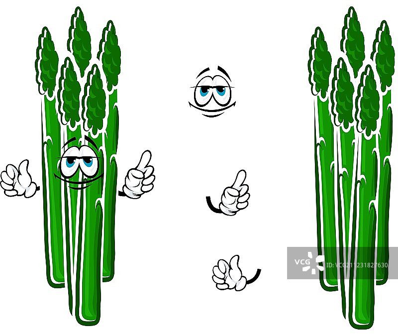 卡通芦笋蔬菜图片素材