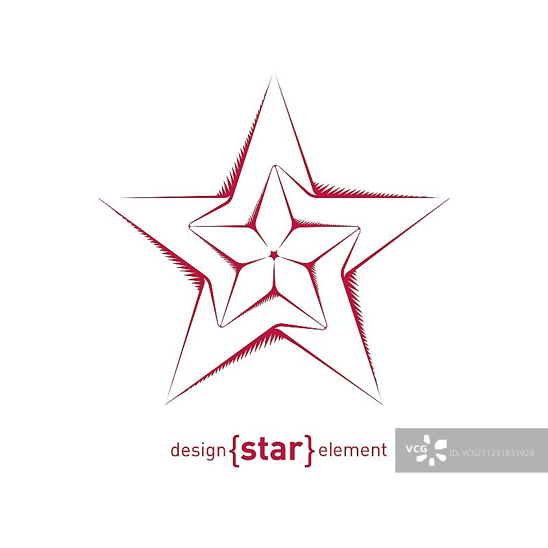 星星抽象素描图片素材