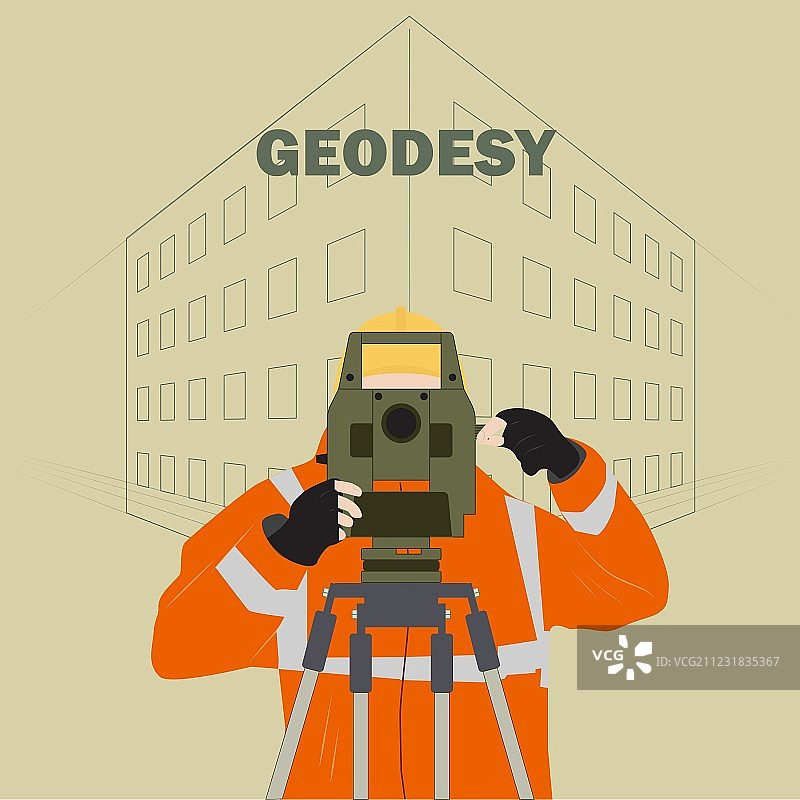 大地测量工程师图片素材