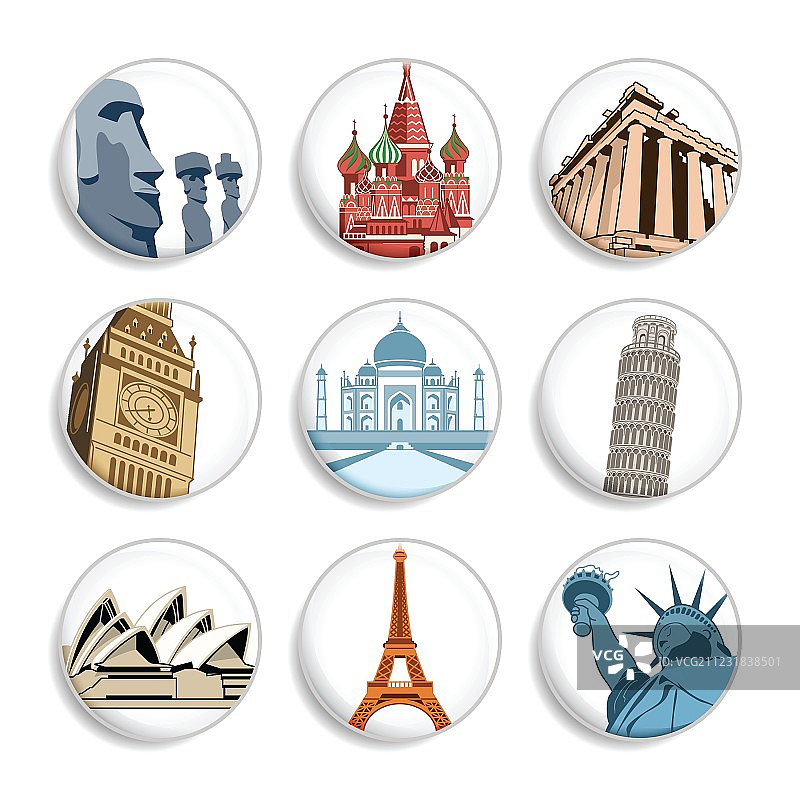 旅行目的地徽章图片素材