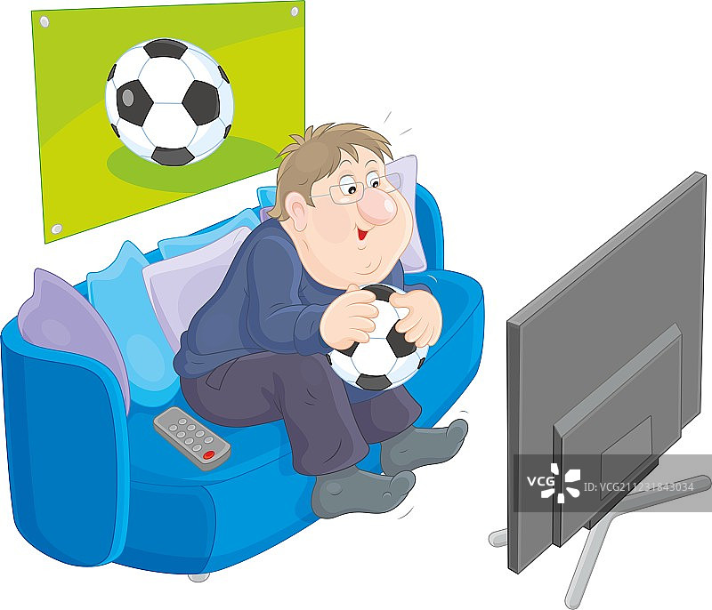 足球电视迷图片素材