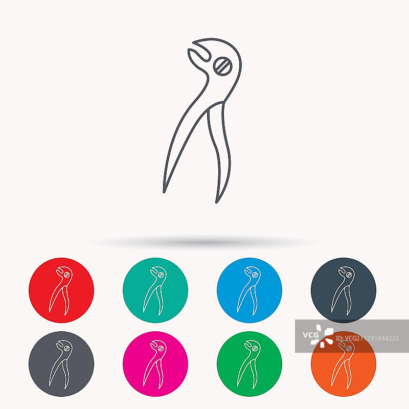 牙科钳子图标图片素材