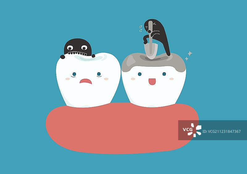 破坏牙齿的细菌图片素材