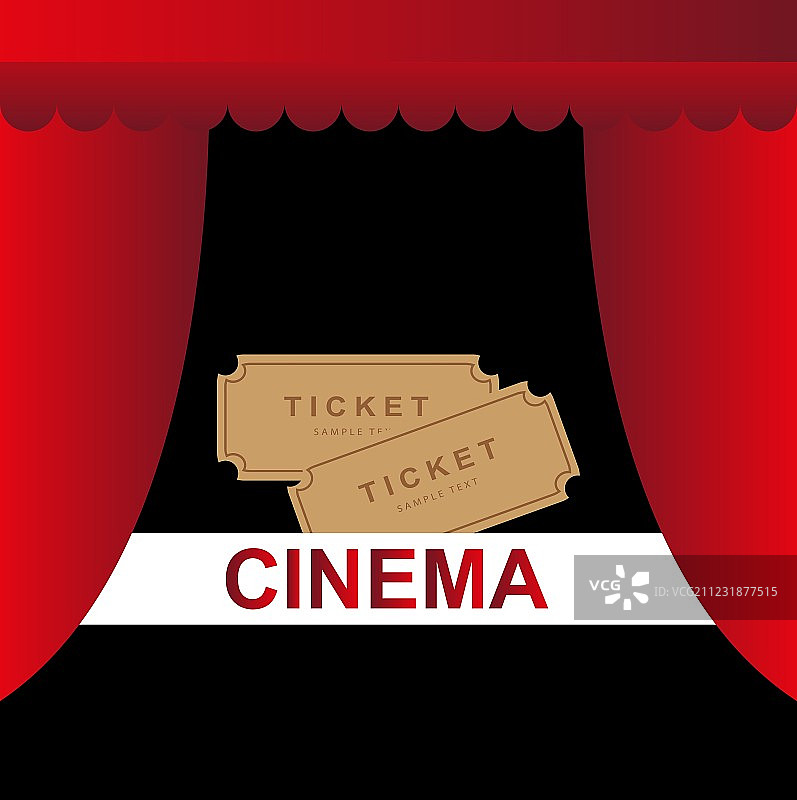 电影院门票背景图片素材