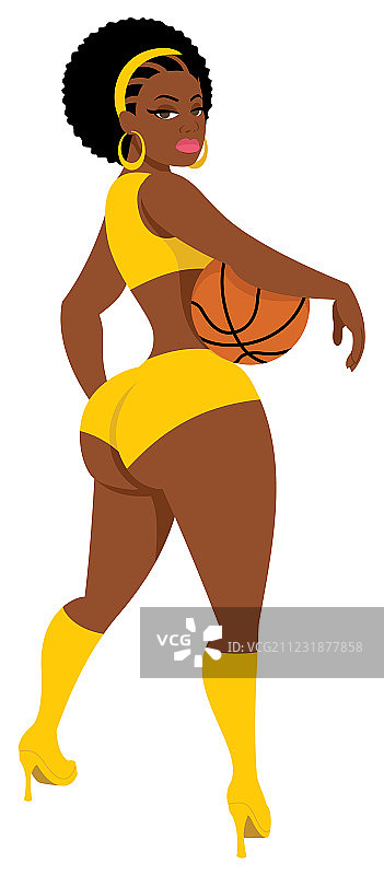打篮球的女人图片素材