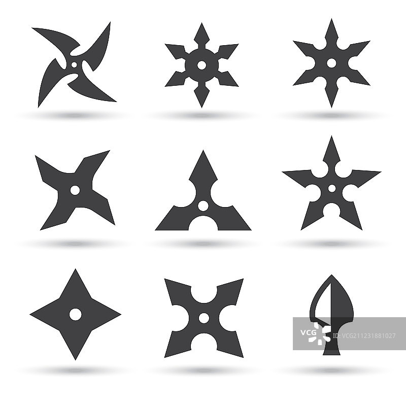 忍者飞镖图标图片素材