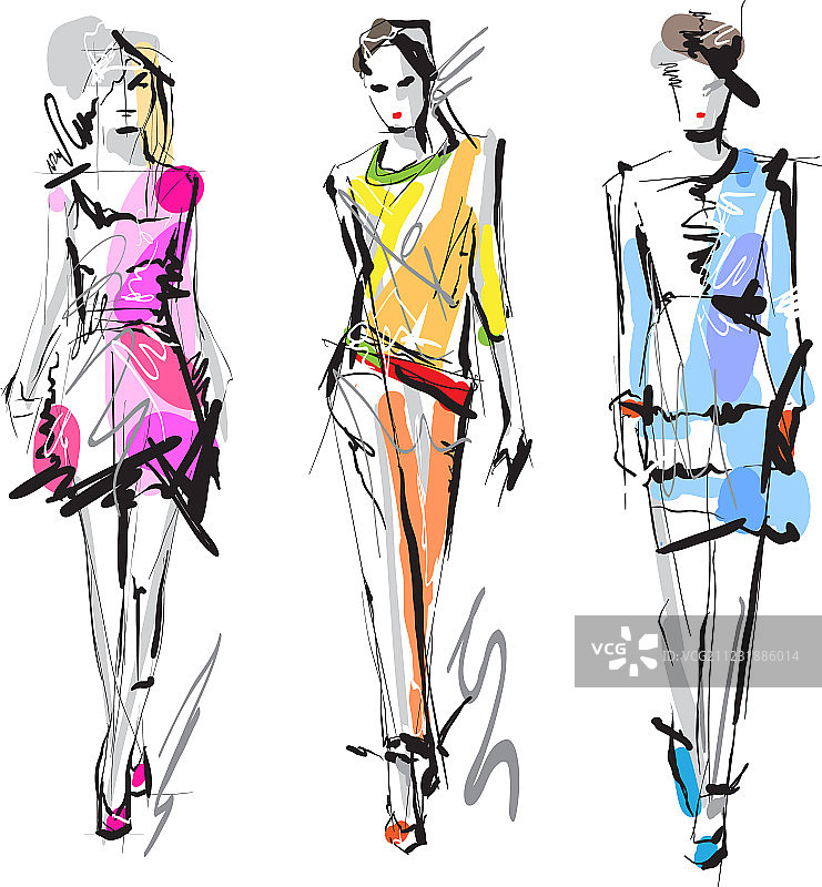 时装设计稿图片素材