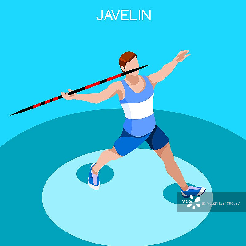 2016年夏季运动会标枪项目3D模型图片素材