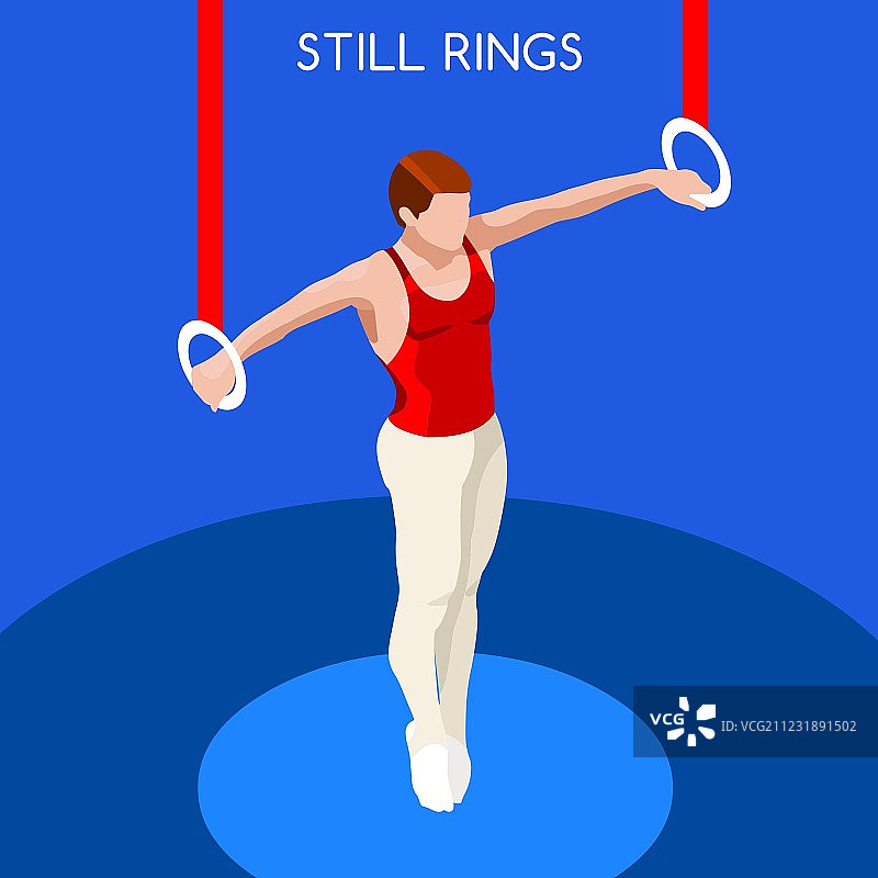 2016年夏季奥运会体操吊环3D模型图片素材