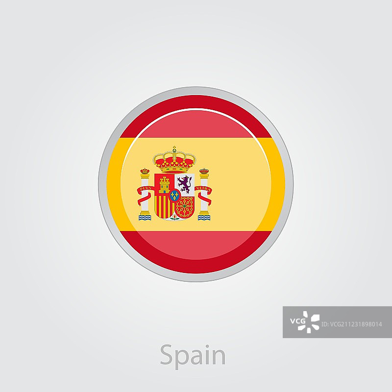 西班牙国旗徽章图片素材