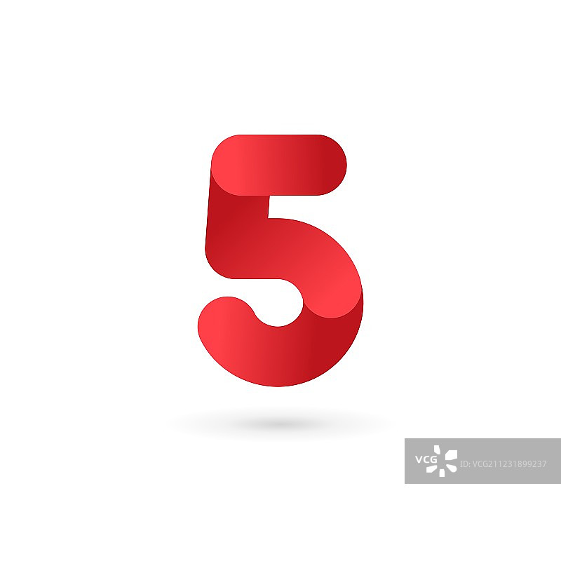 数字5标志图标设计模板元素图片素材