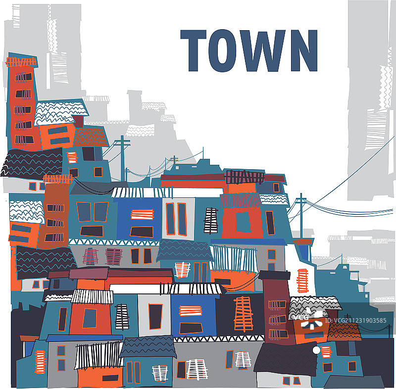 郊区小镇图片素材