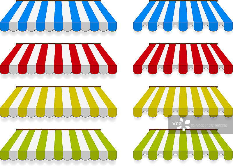 彩色遮阳篷套装图片素材