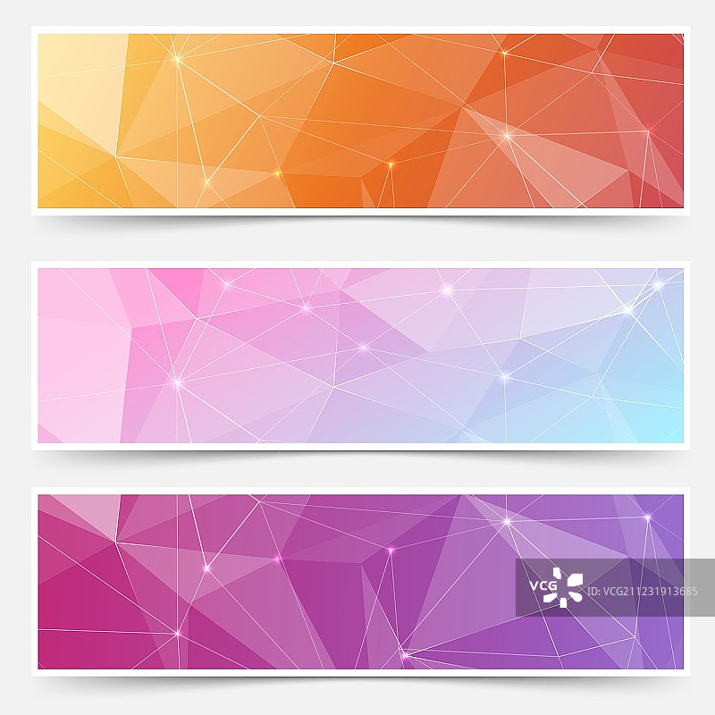 闪耀水晶结构Web banner图片素材