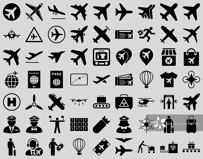 航空图标设置图片素材