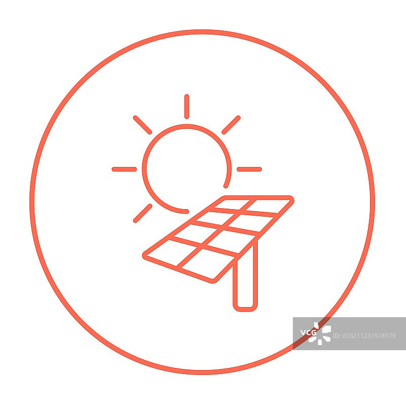 太阳能线性图标图片素材