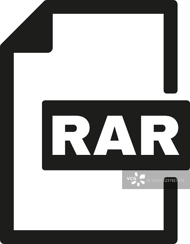 RAR文件图标，存档和压缩符号图片素材