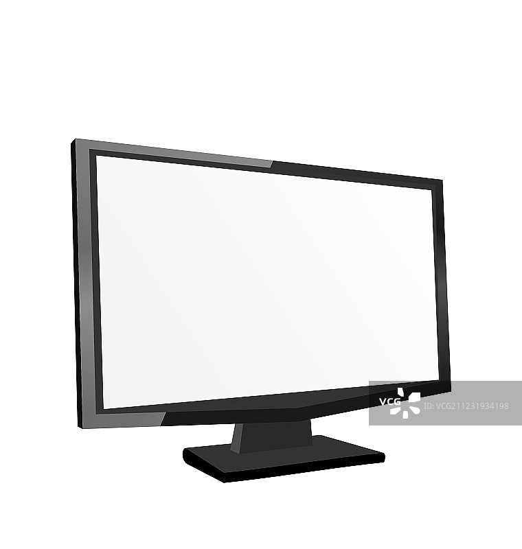 白色背景上的显示器图片素材