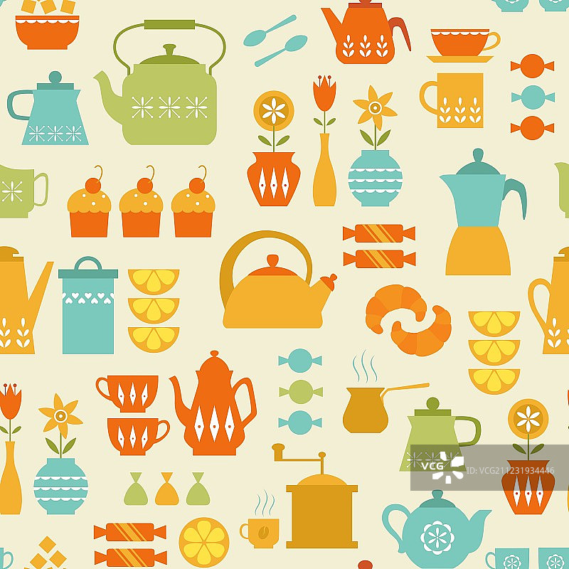 咖啡和茶图案图片素材