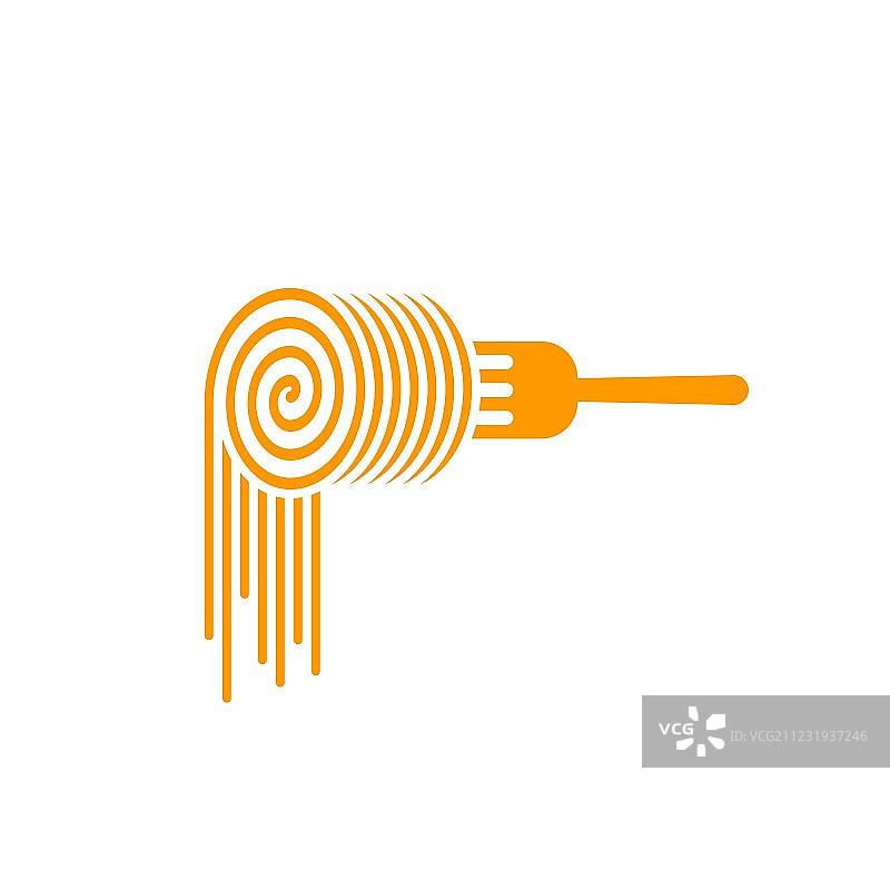 意面叉子标志图片素材