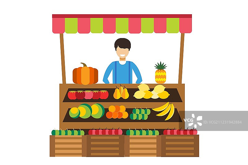 果蔬商店摊位图片素材
