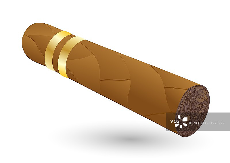 白色背景上的雪茄图片素材