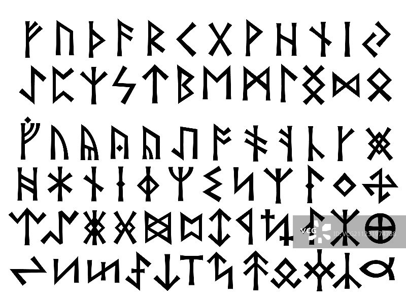 古代如尼文字图片素材