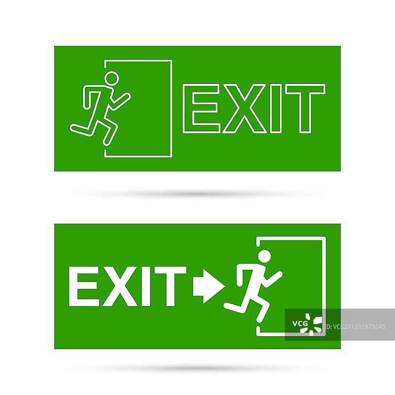 紧急出口指示牌图片素材