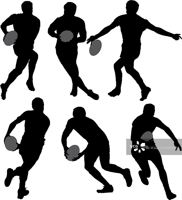 橄榄球剪影图片素材