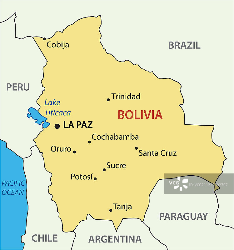 玻利维亚多民族国地图图片素材