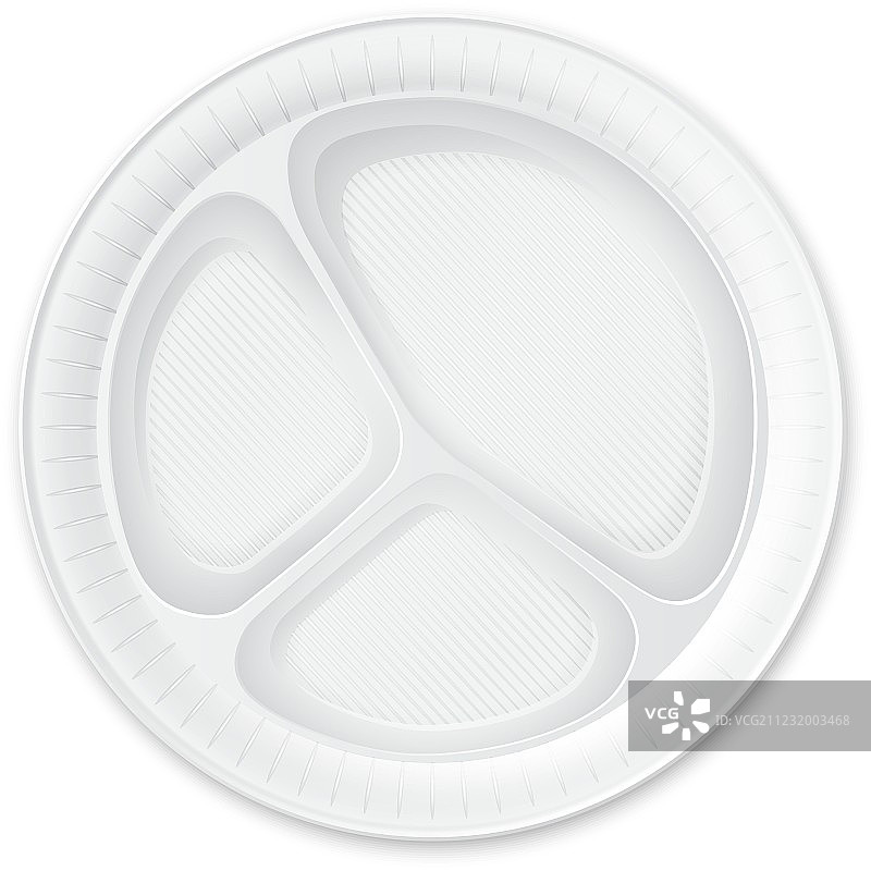 白色背景下的一次性塑料盘图片素材