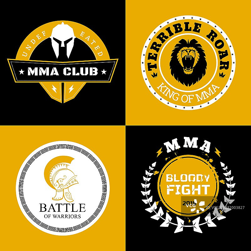 综合格斗比赛标志设计图片素材