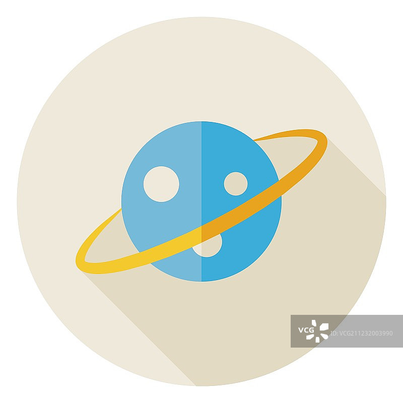 扁平风格科学天文学太空星球圆形图标图片素材