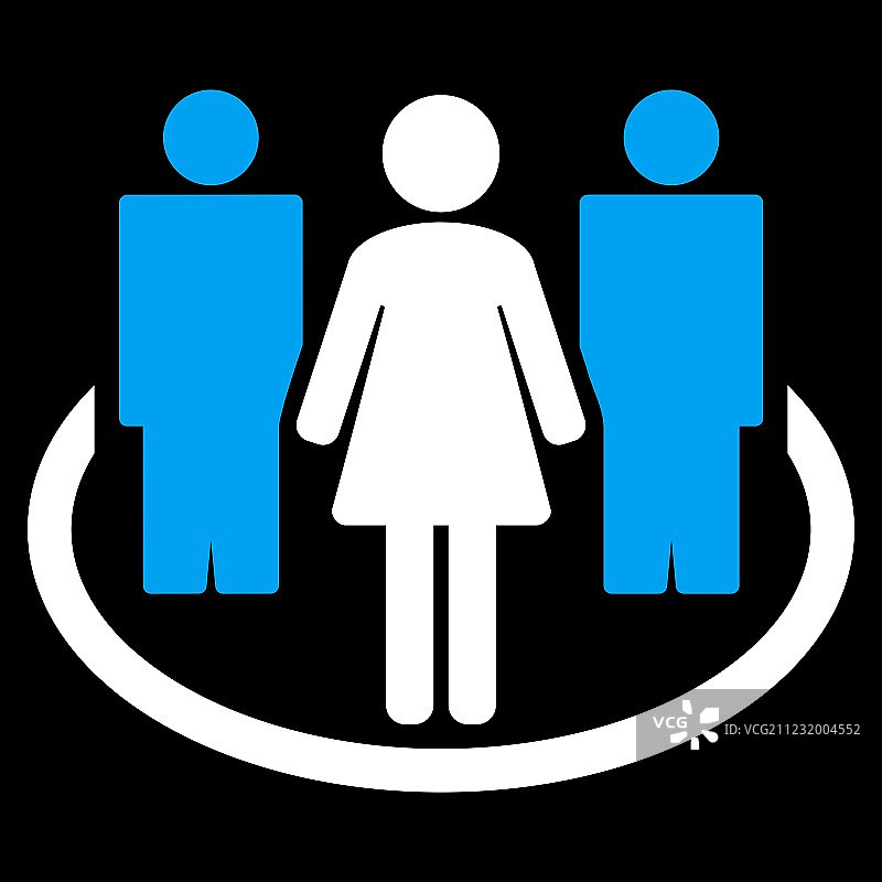 商务双色套装中的社会图标图片素材