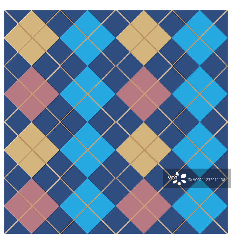 蓝色菱形无缝图案设计图片素材