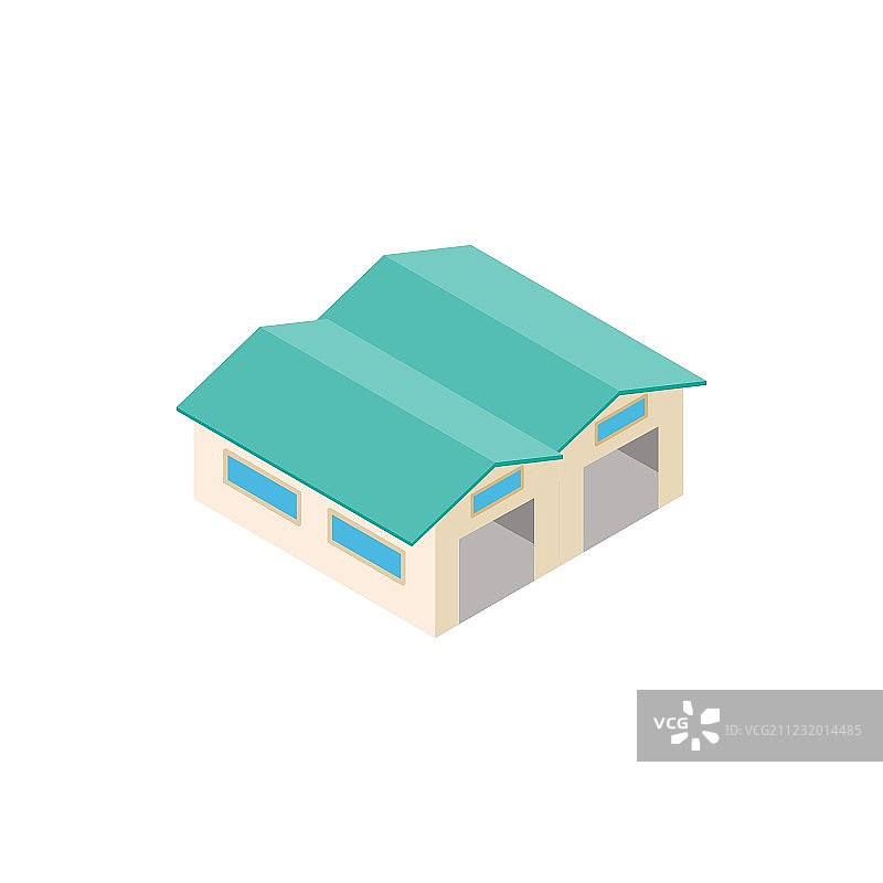 飞机库2.5D图标图片素材