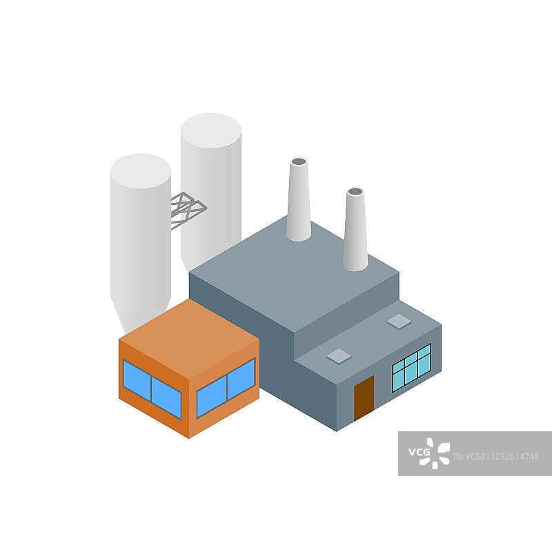 工厂2.5D图标图片素材