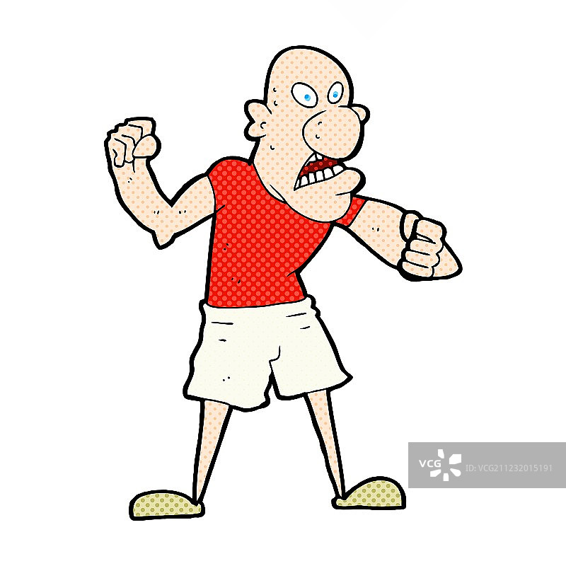 卡通漫画中粗暴的男人图片素材
