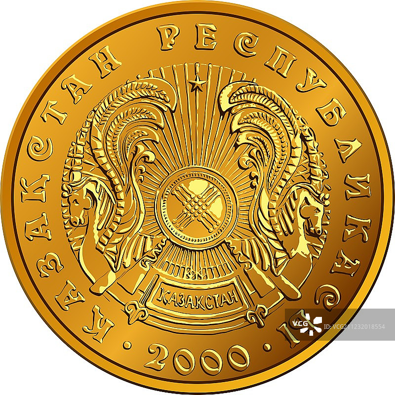 哈萨克族货币金币图片素材